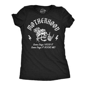 Womens Funny T Shirts Motherhood Some Days I Rock It Some Days It Rocks Me